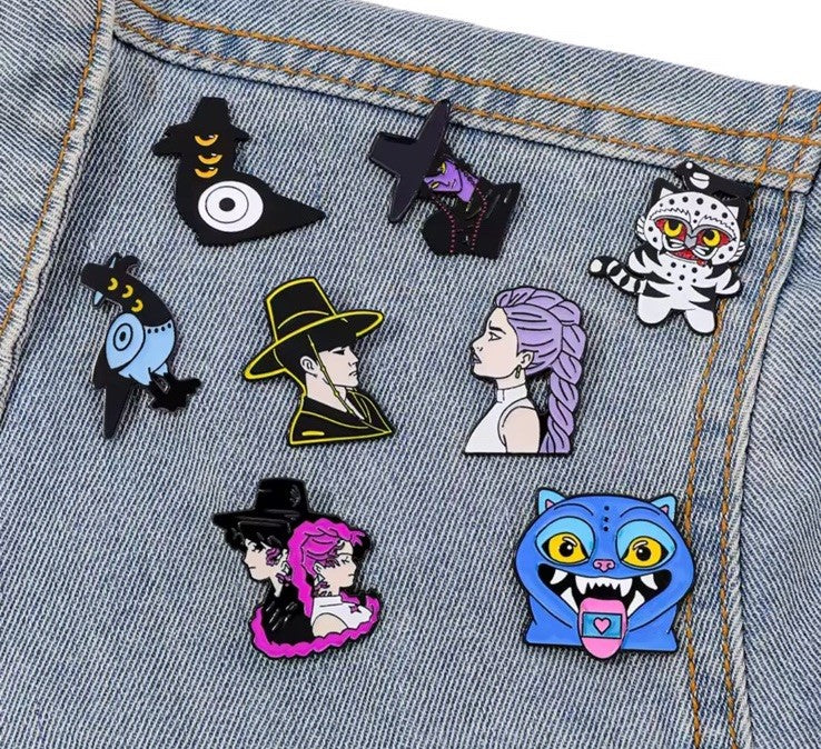 8 PCS KPop  Pin Badge  Set Movie Bags Clothes dance gift 0