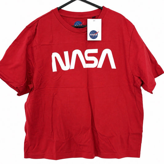 Mens NASA Red With White Logo T-Shirt space science cool New Medium0