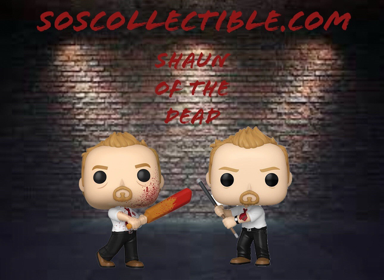 Funko Shaun of the Dead -Shaun with Pool Cue Pop! Vinyl Figure #1660 In Hand