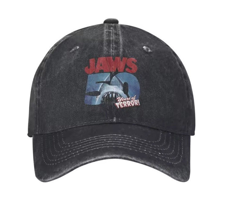 Universal Studios Jaws 50th Anniversary Trucker Hat 50 year Cult Shark Movie0