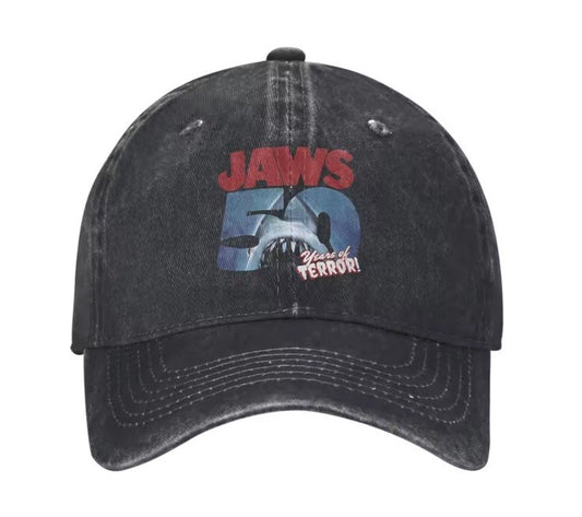 Universal Studios Jaws 50th Anniversary Trucker Hat 50 year Cult Shark Movie0