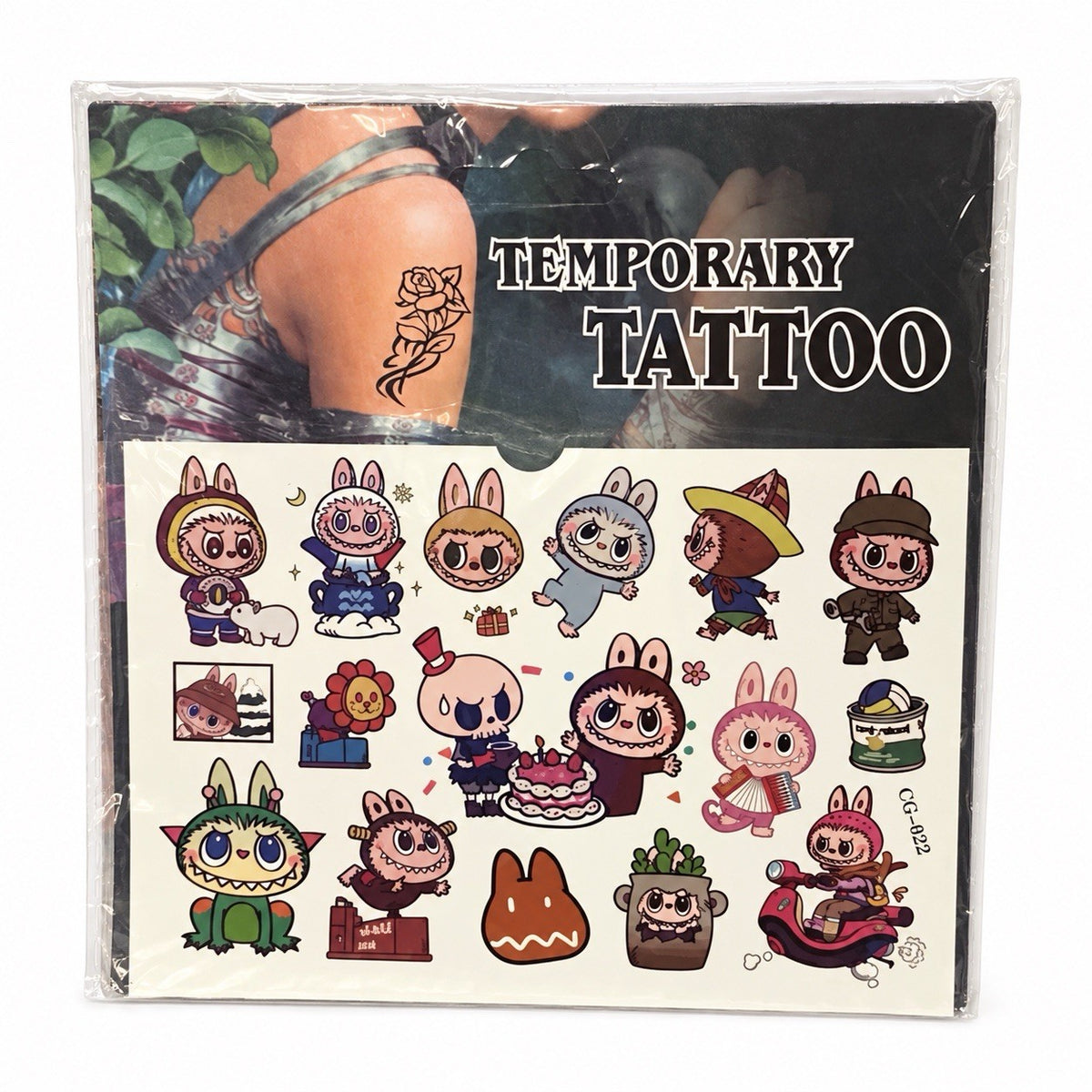 labubu Temporary tattoo Transfers x15 Summer Gift Set Party Bag Stickers Cake0