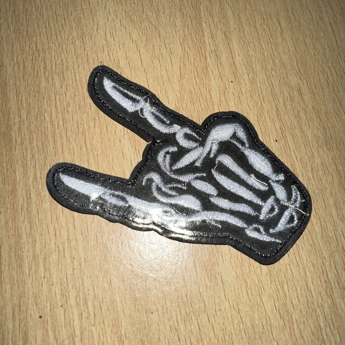  Skeleton Fingers  Metal Music Rock Band  Patches SOSJams Sew Iron On Patch1