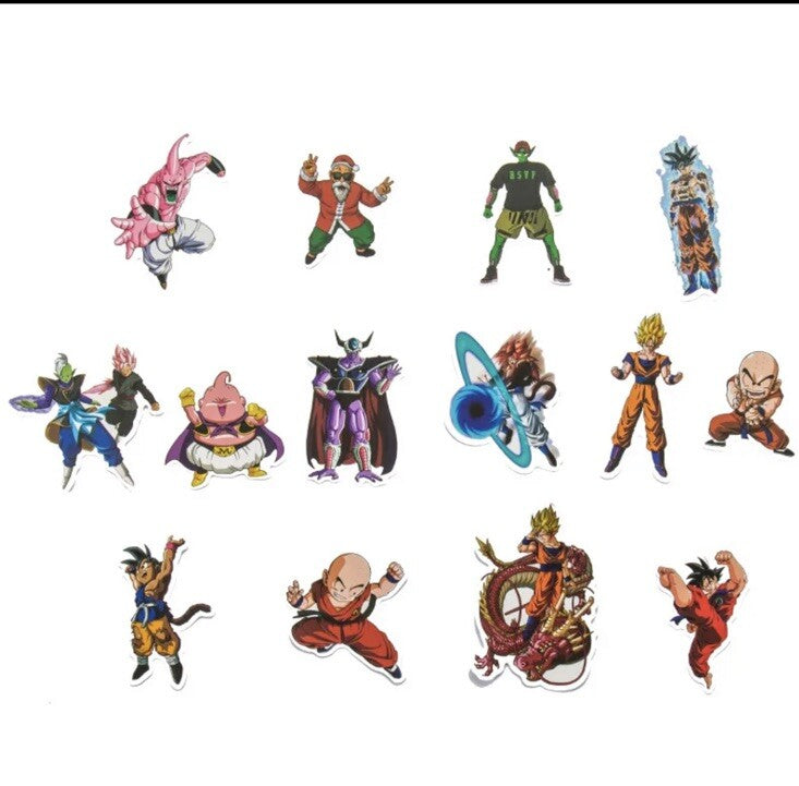 10x Dragon Ball Stickers Anime Stickers Goku Vegeta Super Saiyan Party Gift Bag3