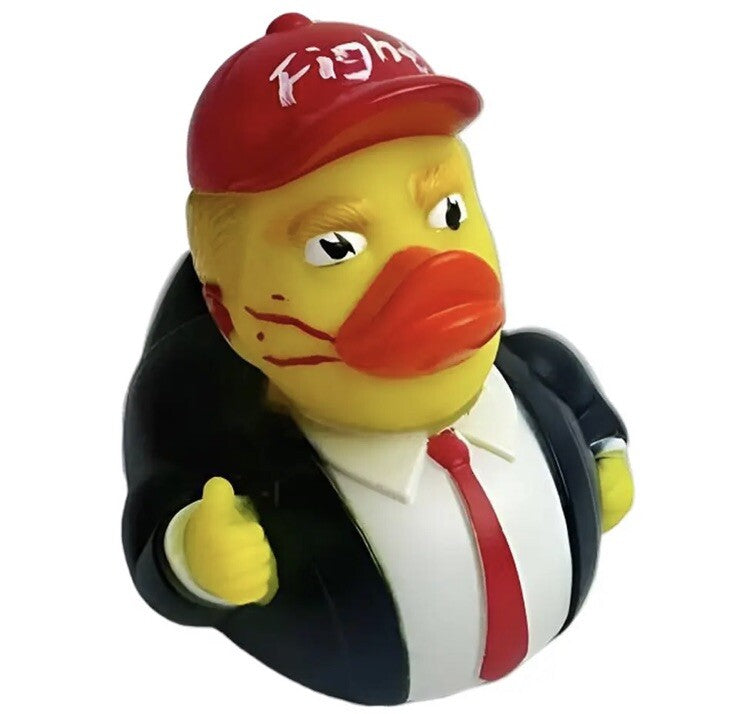 2x Donald Trump Ducks Assassination Attempt And Gold Hair With Finger Up Gift1