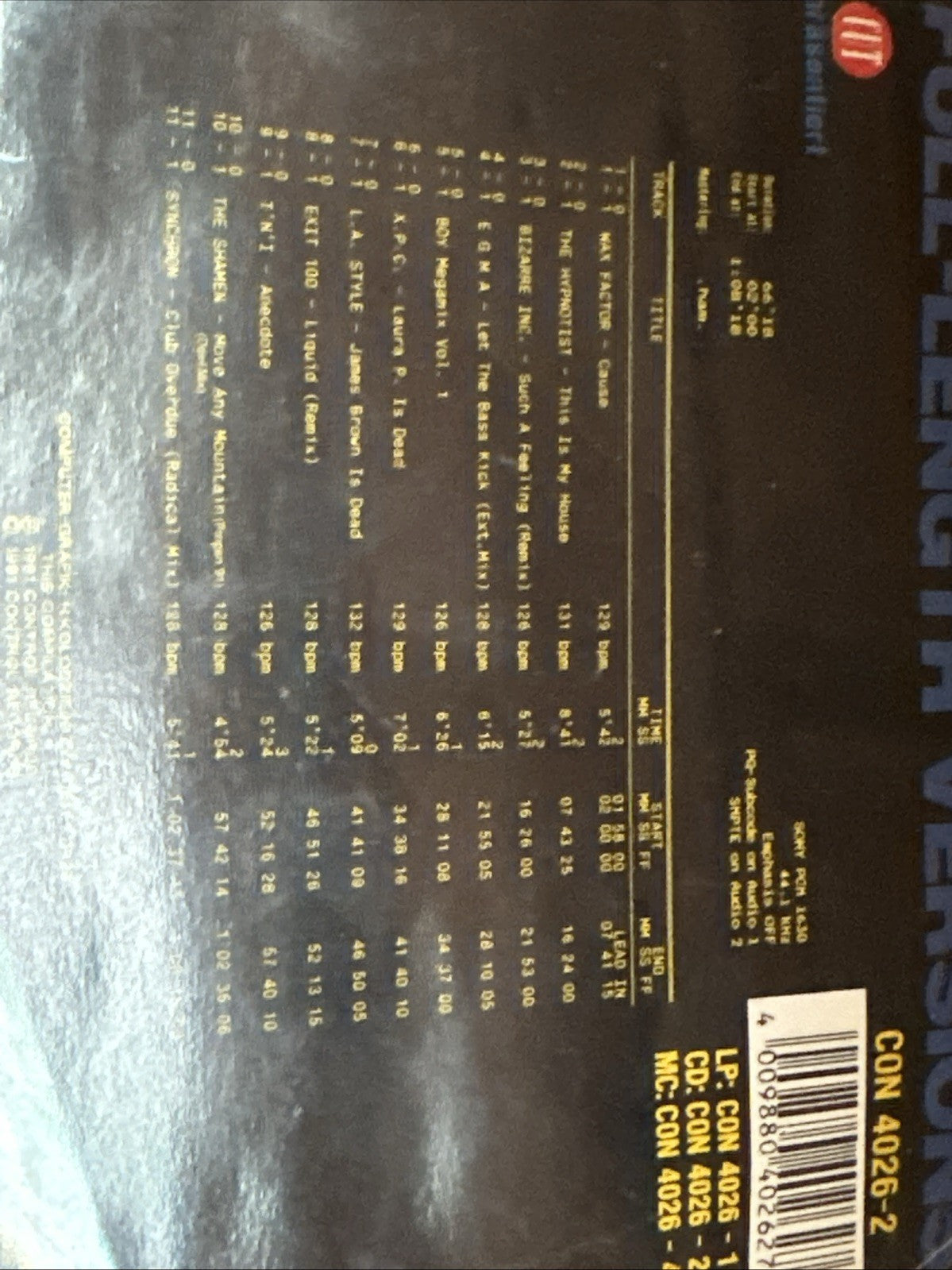 Tekknophobia 92 (Maxis) Wax Factor, Shamen, Bizzare Inc...  Mint Cd 90’s Dance2