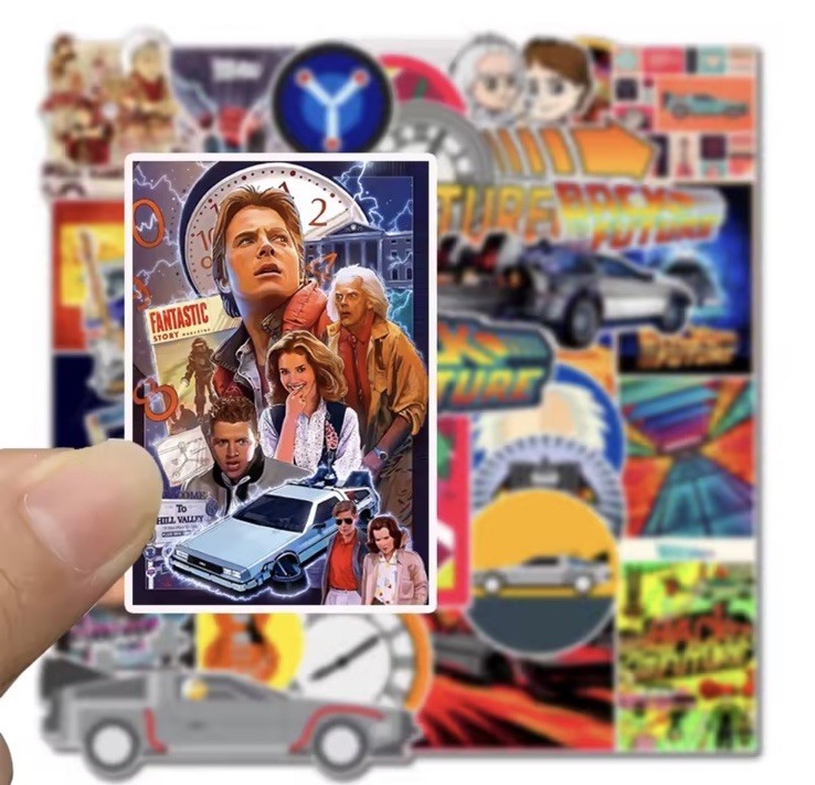50pcs Back to the Future 80s Science Fiction Stickers BTTF Doc Brown Marty McFly2