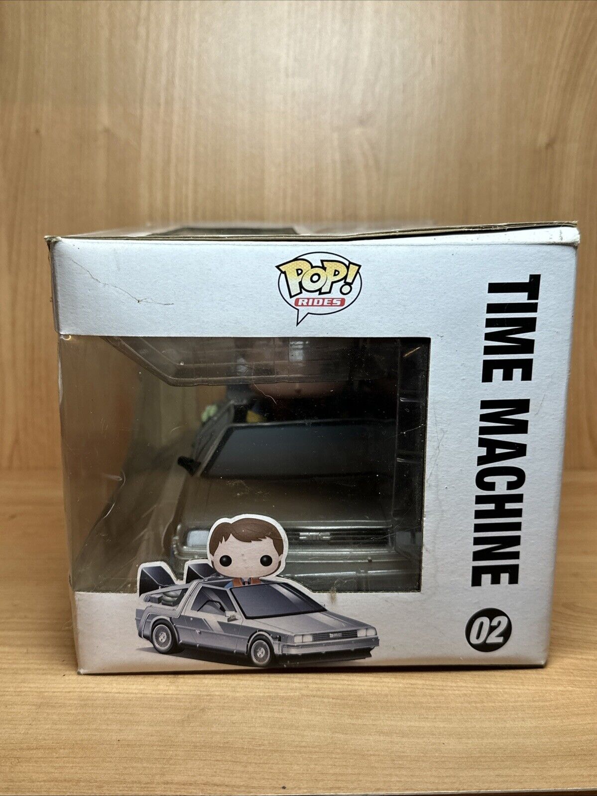 Funko Pop! Back To The Future Time Machine #02 DeLorean Rare Rides Tatty Box