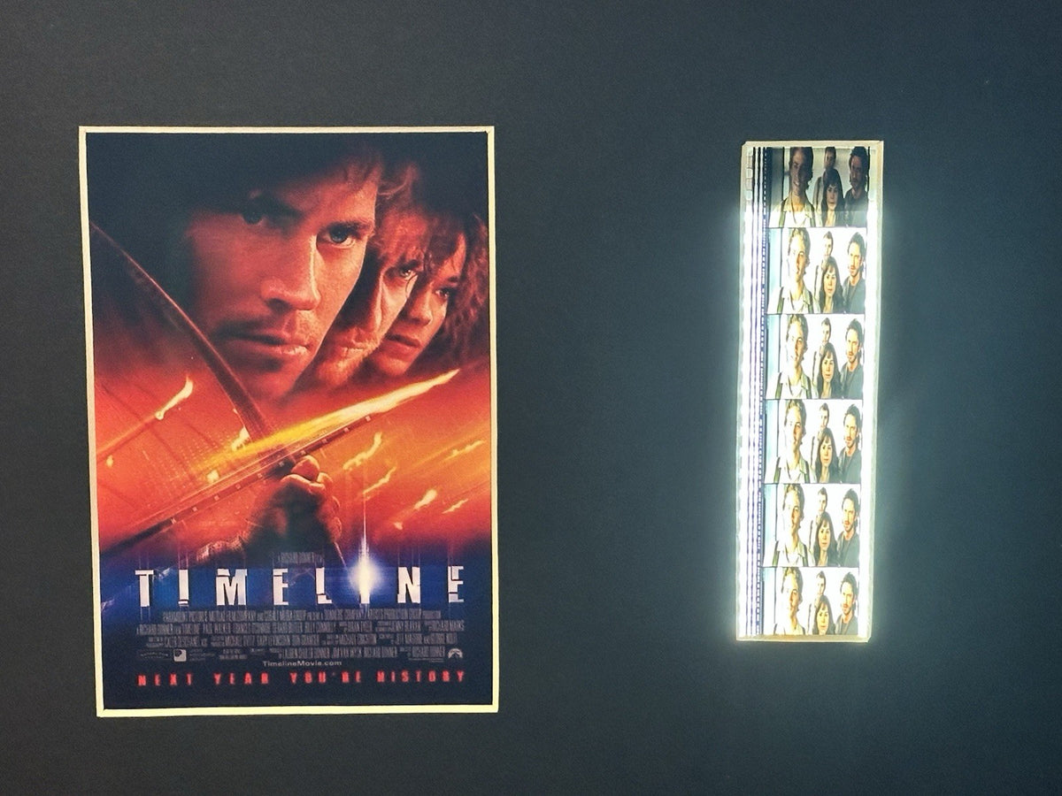 TIMELINE Movie 35mm Film Cell Mounted Display Gift 2/200 8x102