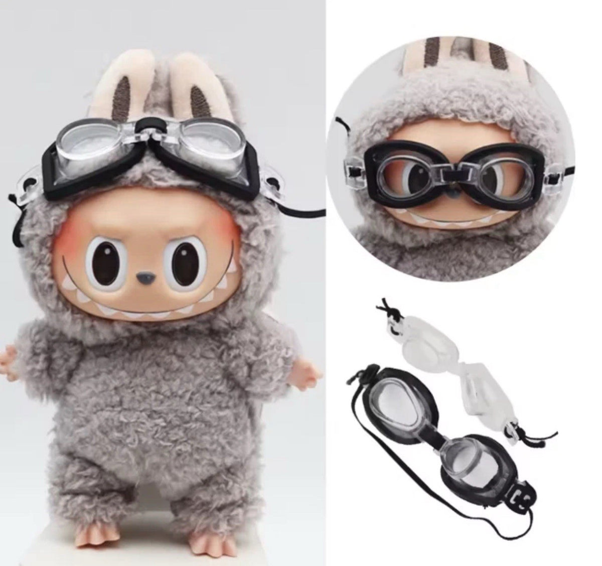 Labubu Monsters Doll Accessories Series Diving Goggles Swimming Goggle  NO DOLL0