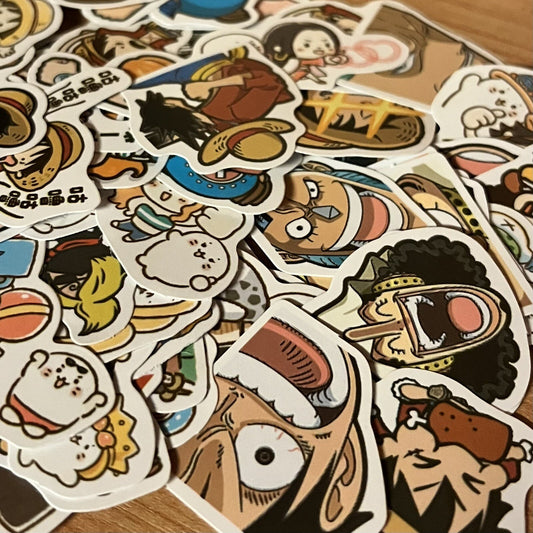 100 One Piece Stickers Luffy Zoro Nami Anime Vinyl Decals Luggage Car Laptop0