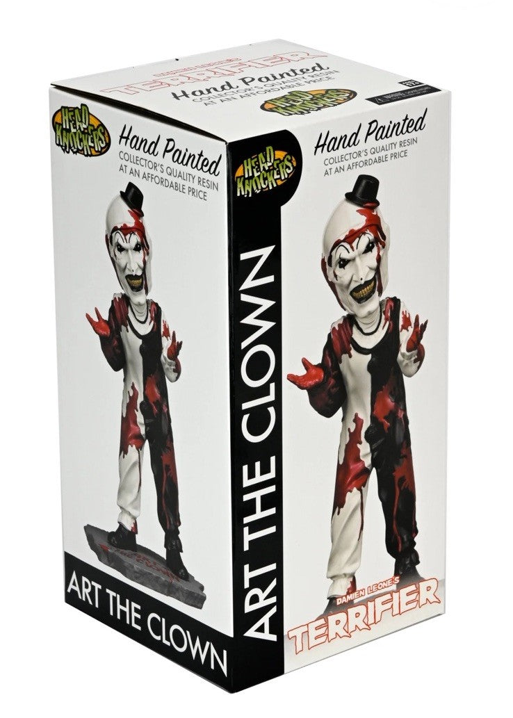 NECA Terrifier Art The Clown Head Knocker Hand Painted Bobblehead Horror In Stk