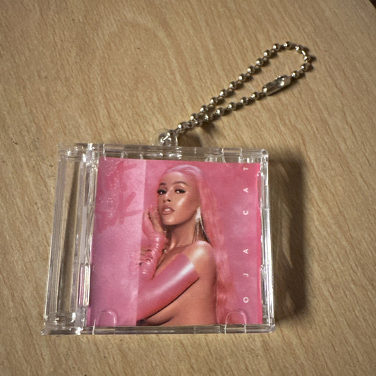 Doja Cat Hot Pink Album Mini CD Case Keychain CD Keyring Pendant No Cd