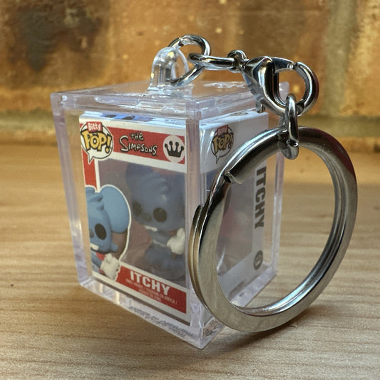 Funko Bitty Pop! The Simpsons ITCHY Chase Set Hard Case Key ring Gift