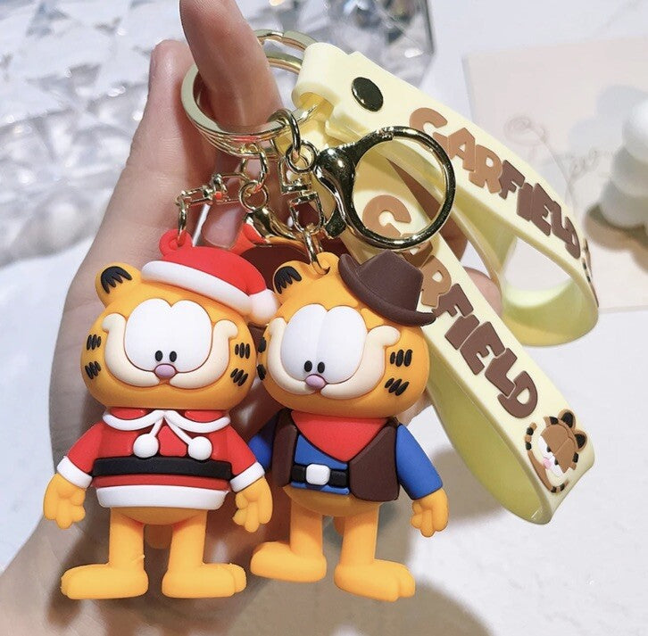 Garfield Chef Keychain Keyring Pendant Bag Charm Cartoon Cat Gift Movie Key Ring3