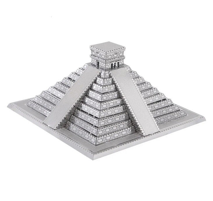 Metal Model Mayan Pyramid 3D Laser Cut Sheet Metal Model DIY Kit Hobby Gift1