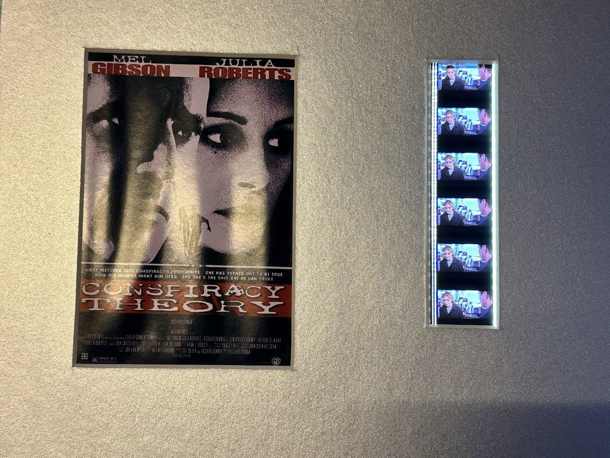 Conspiracy Theory Movie original 35mm film cells 8x10 Gift Mounted 1/200 COA2