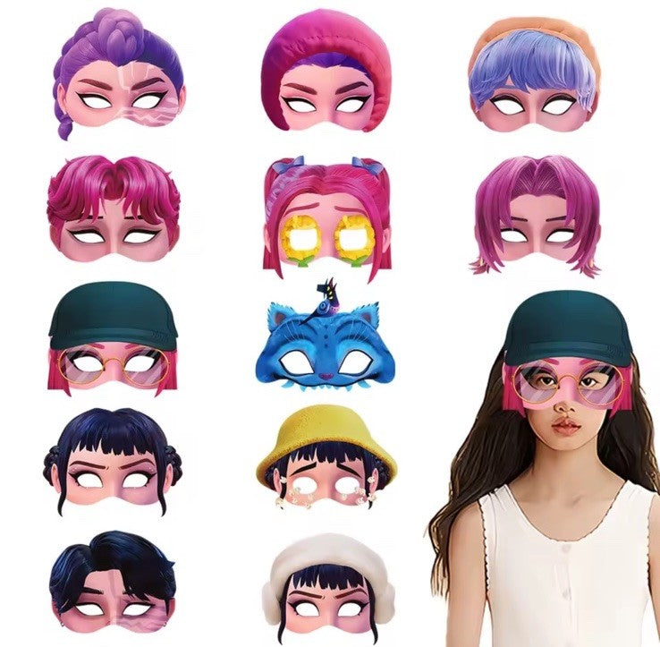 12x Inspired Kpop  Mask Cosplay Party Prop Birthday Gift New Year2