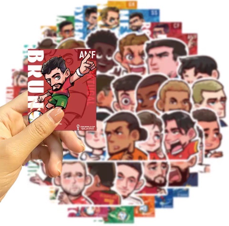 50x Football World Cup Stickers 2026 Teams France Portugal Brazil Soccer Gift0