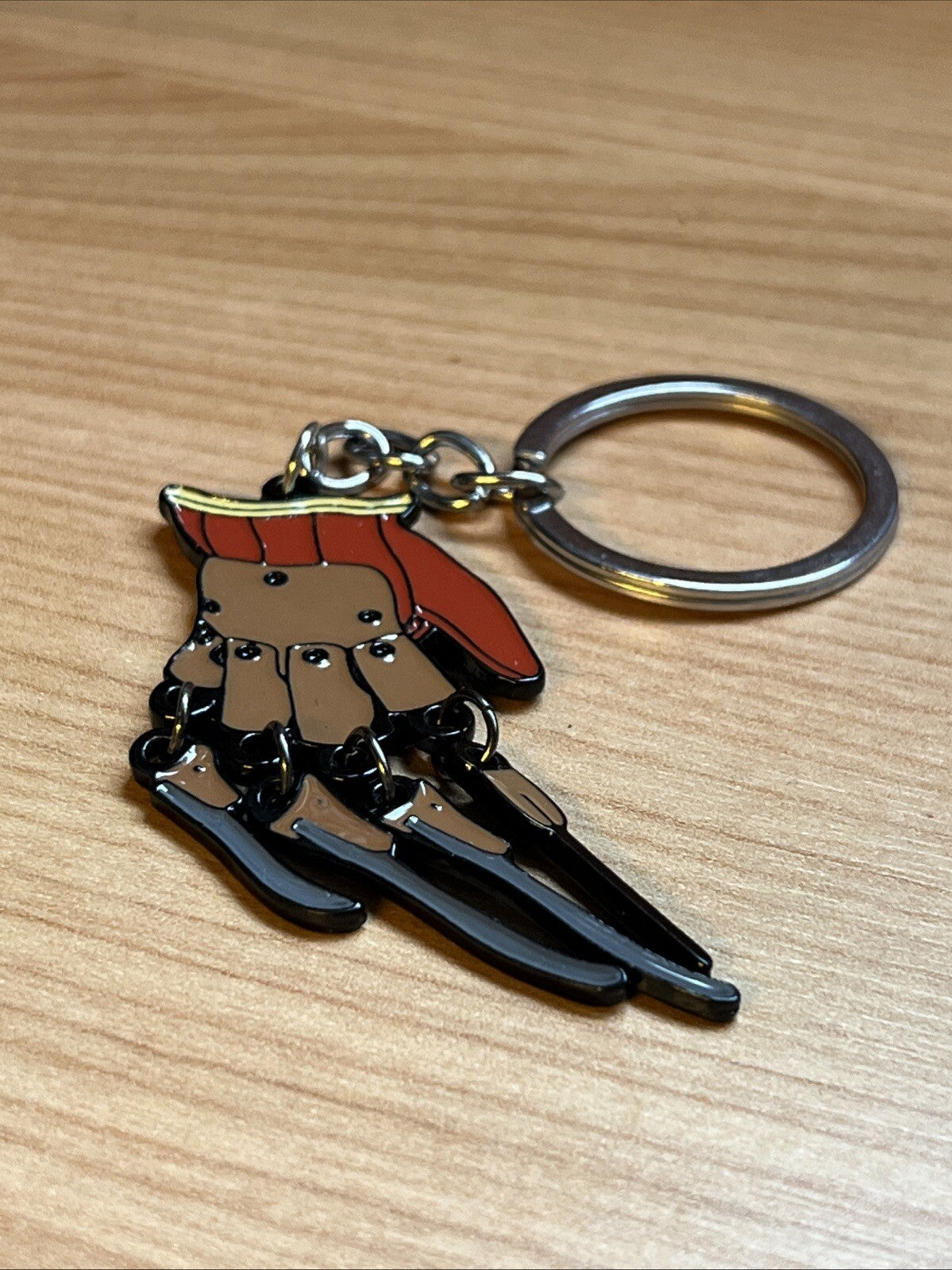 Nightmare on Elm St Freddy Krueger Hand Metal Key Ring Moving Blades Gift Bag1