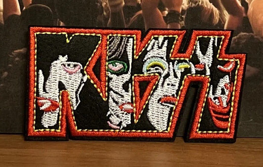 SOSJams Sew Iron On Patch Kiss Picture Metal Music Rock Band Badge Patches