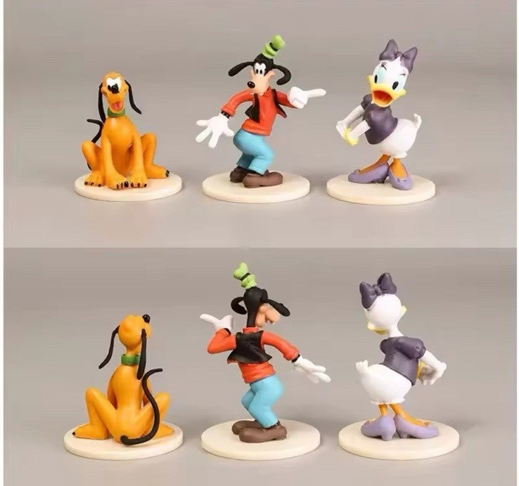 Mickey Mouse Clubhouse Minnie Donald Figure Toys Cake Toppers 6Pcs