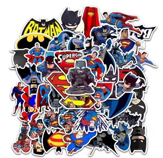 45x Superhero DC Superman Batman Themed Stickers Scrapbook Gift Movie Hero’s