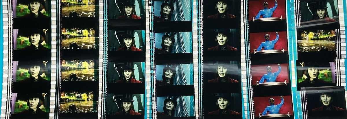 Charlie and Chocolate Factory Johnny Depp Tim Burton Movie 25x 35mm Film Cell0