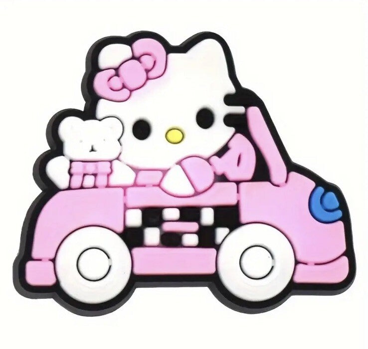 28pcs Hello Kitty Crocs Shoe Charms For Summer Clogs Bag Bubble Slides Sandals2