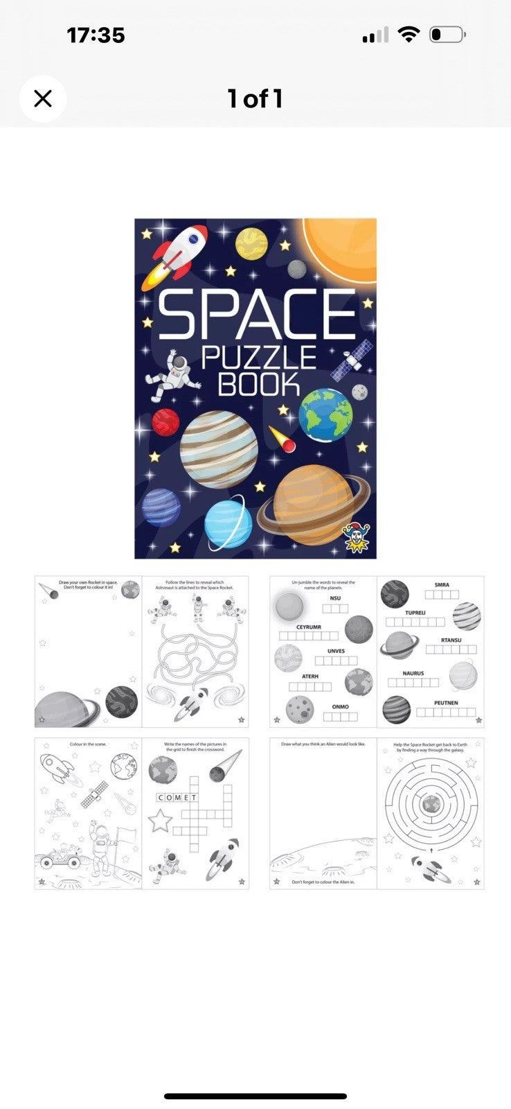 1x Mini Space Puzzle Books Toys Party Bag Filler Bulk Wholesale Job Lot1