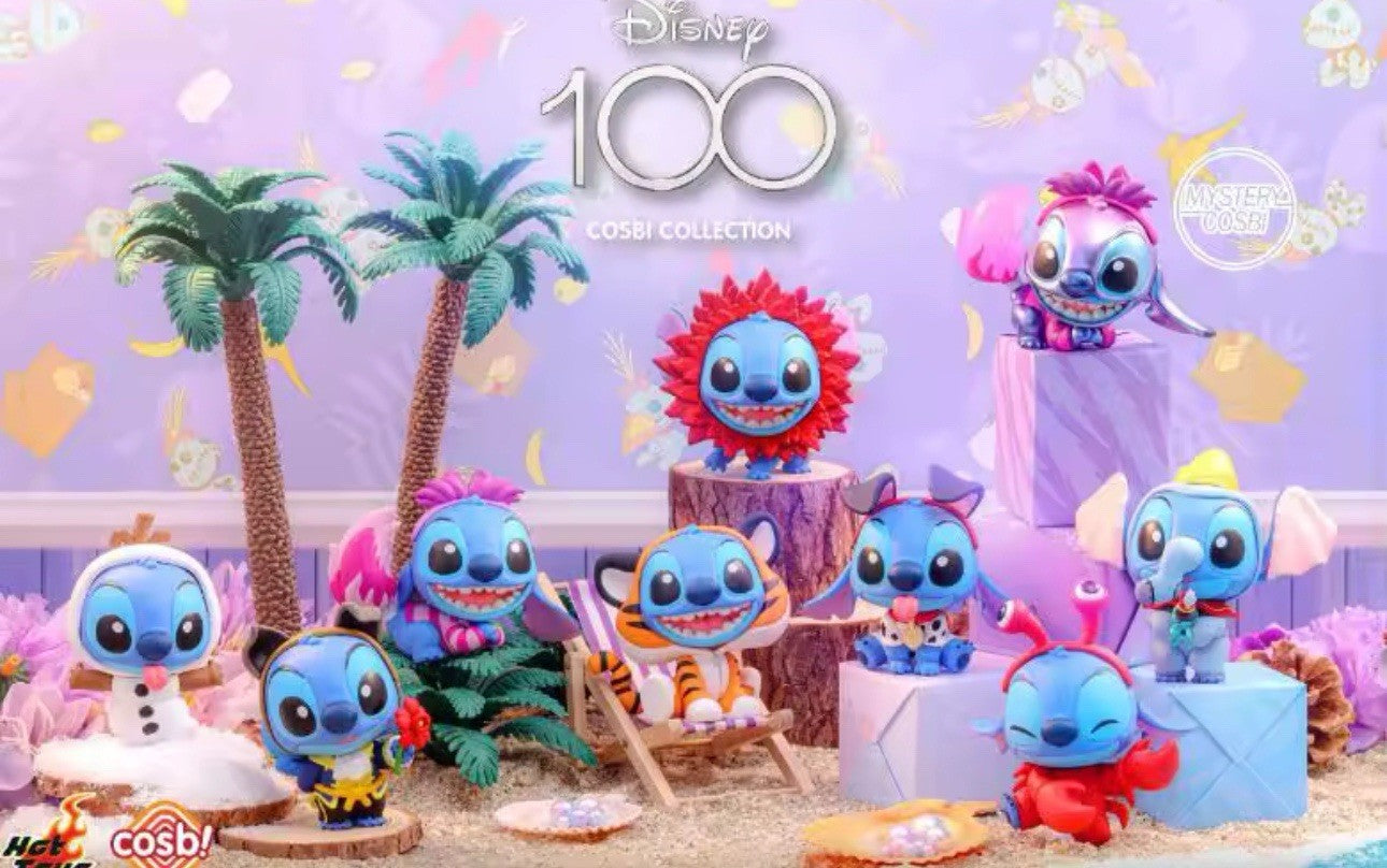 9pcs Set Disney 100th Stitch Figures Figurines 7cm Ornament Toy Gift