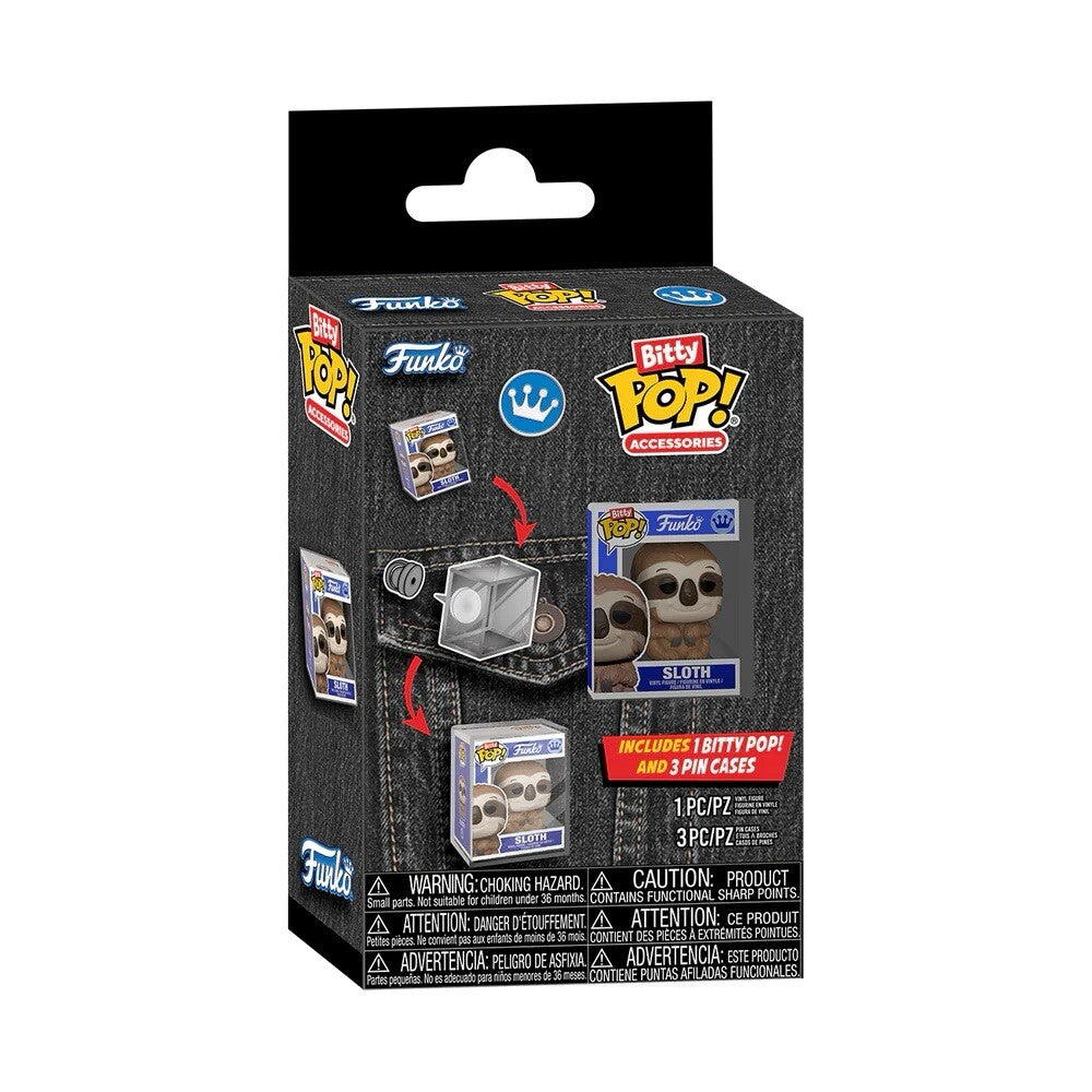 FUNKO BITTY POP! Sloth  4 Pack Pin Case Bittyverse In Stk Now Xmas Gift0