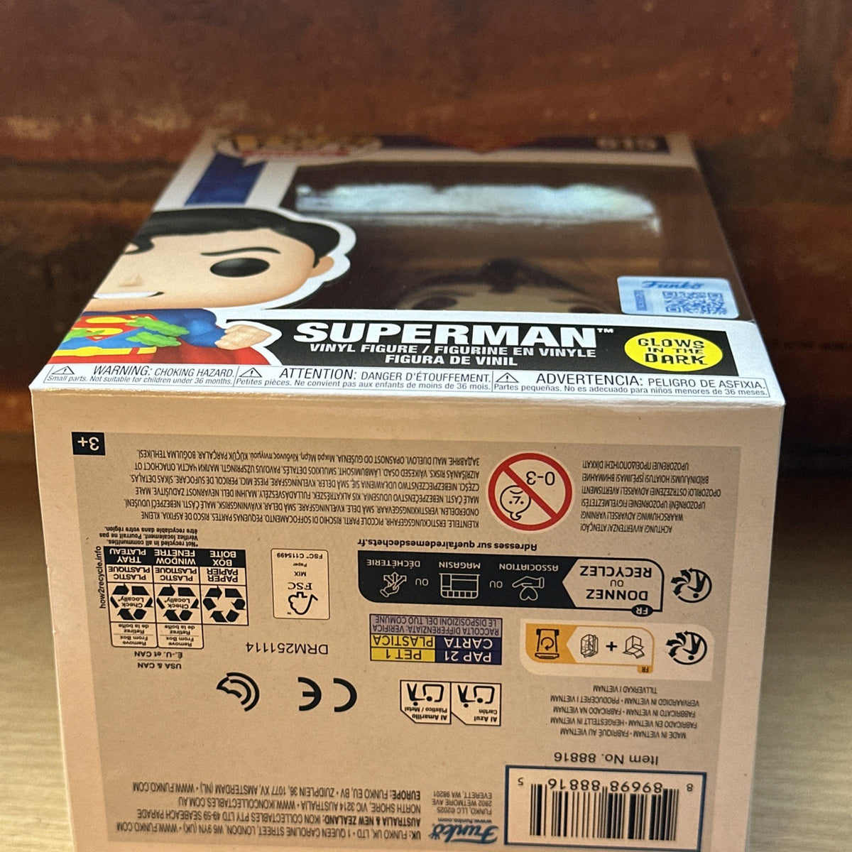 Funko Pop! Superman GLOW Kryptonite #615 Exclusive Vinyl Super Hero Ltd Ed7