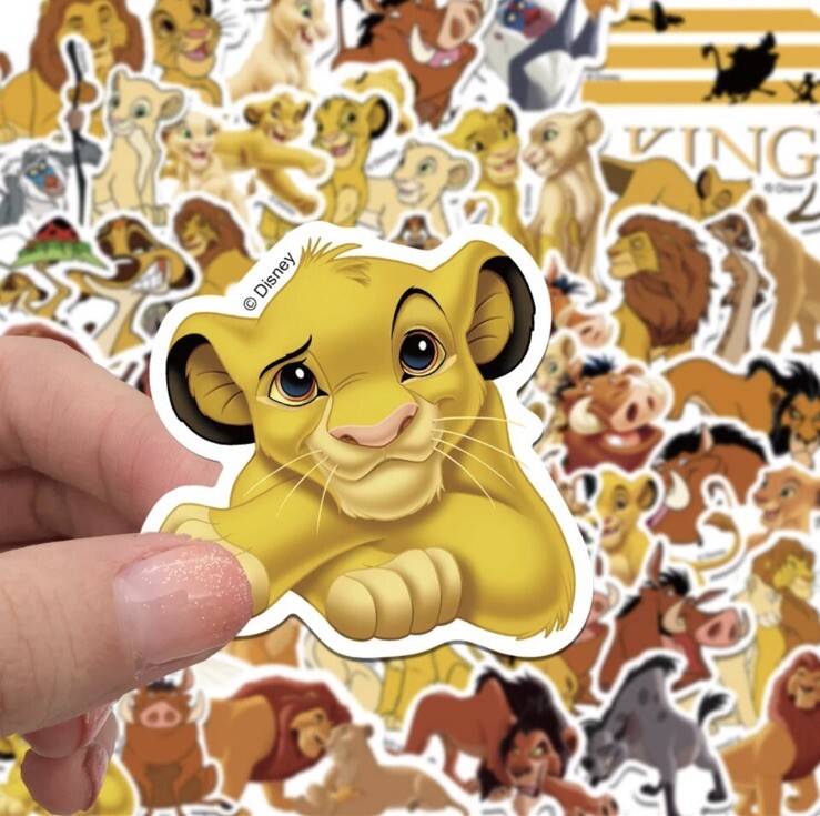 50x Lion King Movie Mufasa Disney Stationery Wall Stickers Bomb Laptop Vinyl0