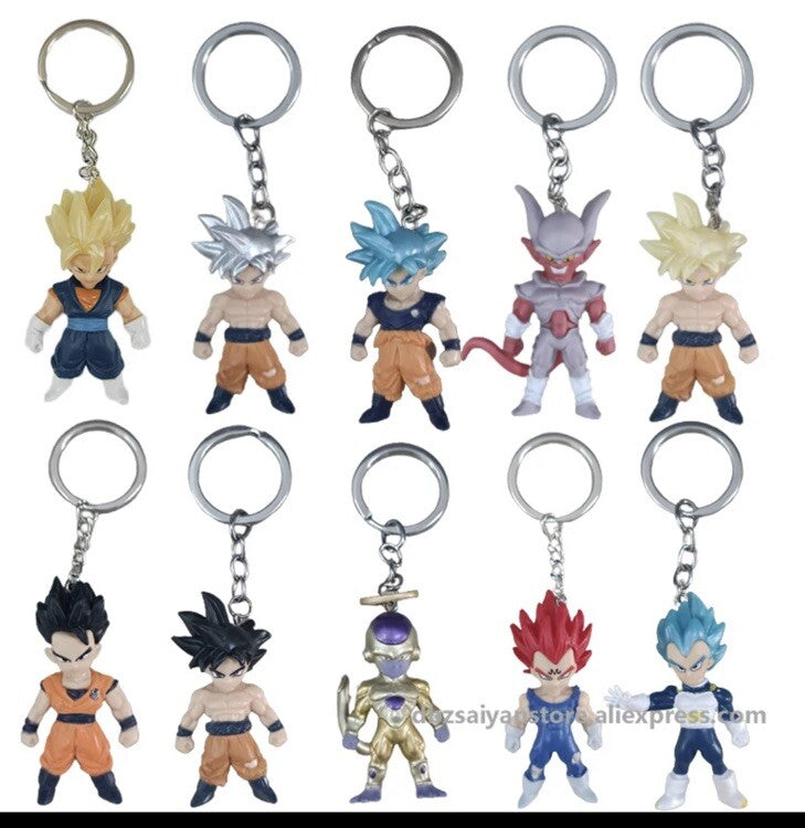 3x dragon ball z figure blind Bag Key Ring anime goku action model bags gift3
