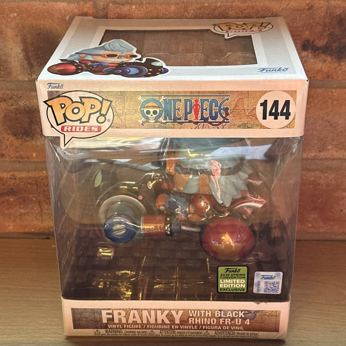 Funko Pop Franky with Black Rhino FR-U 4 ECCC 2026 One Piece Ltd Ed Share # 1441