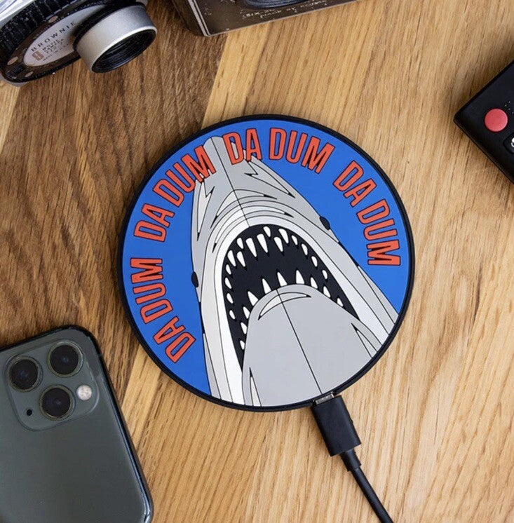 USB  Official Jaws 50 Wireless Charging Mat mobile Iphone charger 50th Movies Qi0