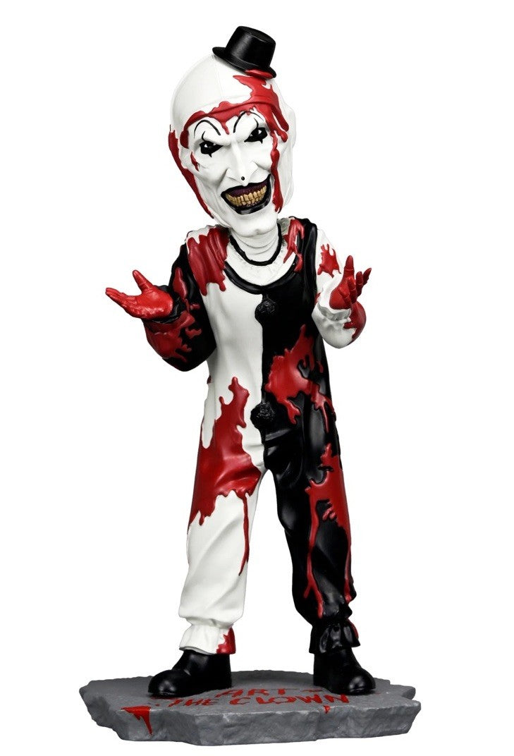 NECA Terrifier Art The Clown Head Knocker Hand Painted Bobblehead Horror In Stk