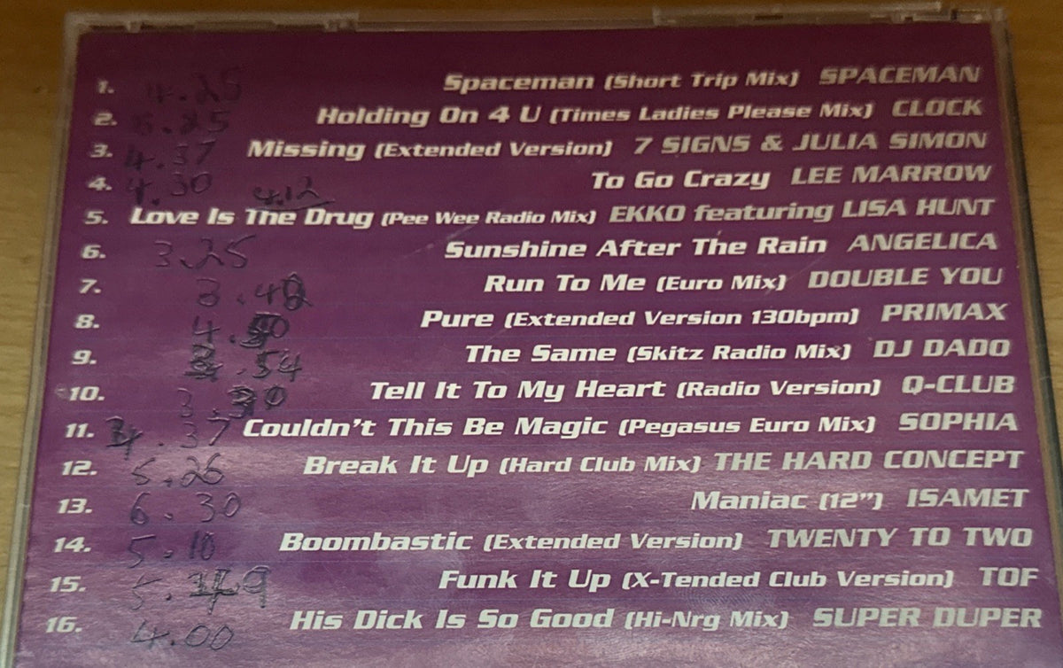 Club It Volume 1 Q-Club, DJ Dado, Sophia, Spaceman CD Rare 90’s Dance Mixes2