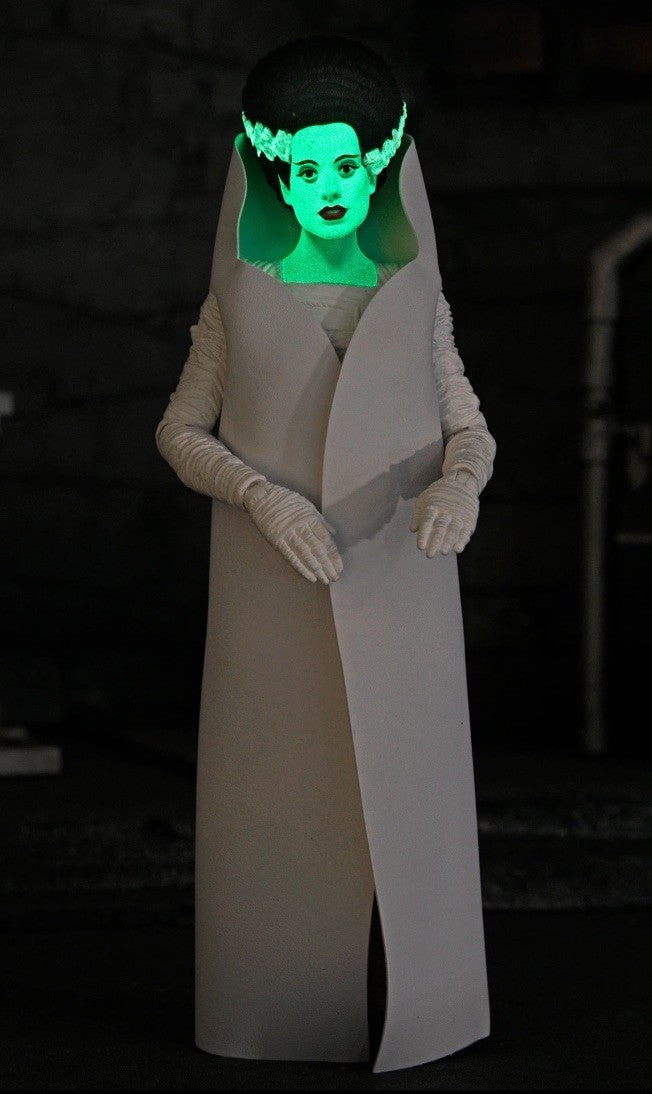 Neca RETRO GLOW BRIDE OF FRANKENSTEIN 7” SCALE ACTION FIGURE 2025 CON EXC In Stk3