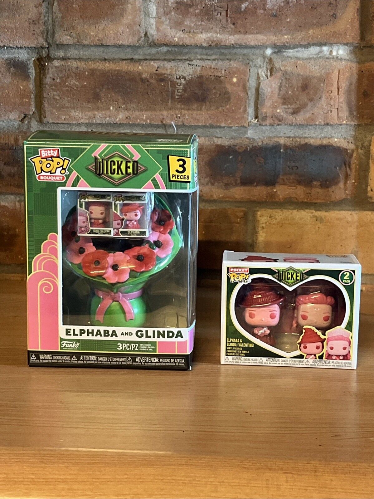 Funko Wicked Elphaba & Glinda Valentines Bouquet Bitty 3pc + Pocket Pop In 2wks