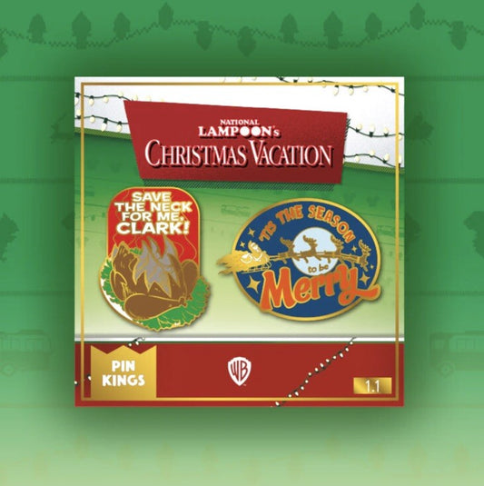 National Lampoon's Christmas Vacation Enamel Pin Badges X2 - New 1.1 Rare0