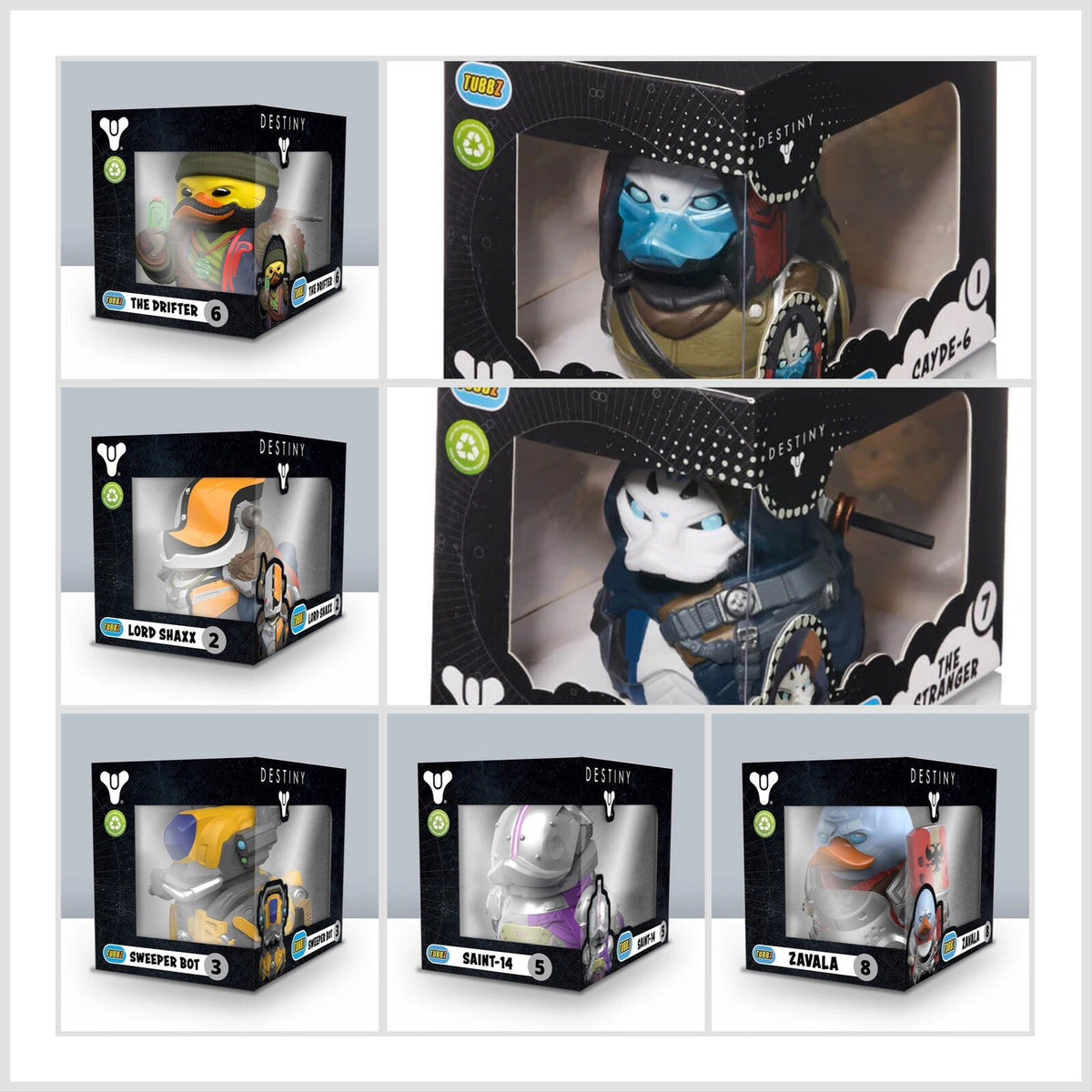 DESTINY 7PC Tubbz Ducks Collectible Duck Vinyl Figure Gaming 7 Ducks!0