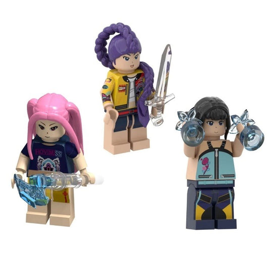 K Pop Demon Hunters,3 Figures Included Rumi Zoey And Mira Brick Figs Gift