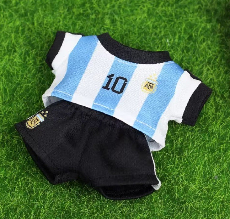 Labubu Argentina Messi Football Sportswear Clothes FIFA World Cup 17cm No Doll0