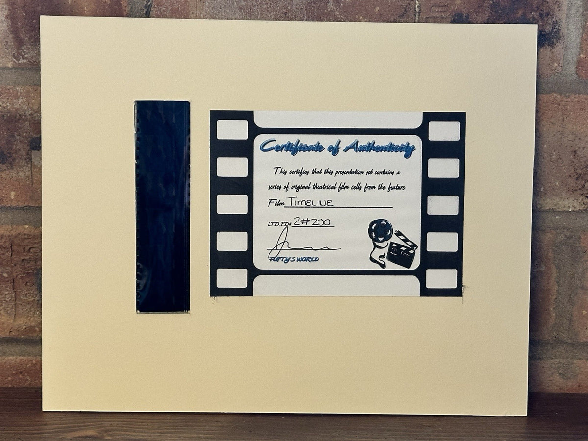 TIMELINE Movie 35mm Film Cell Mounted Display Gift 2/200 8x103