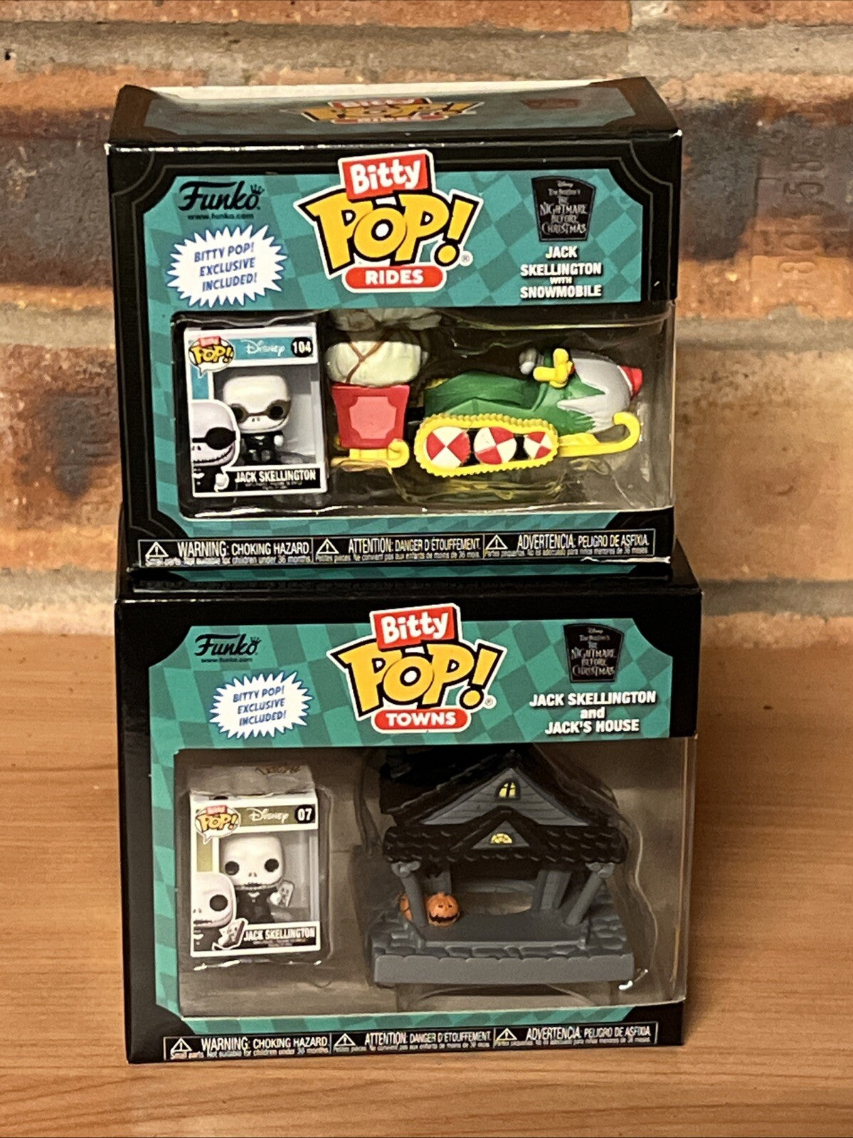 Funko Bitty 1st Ed Jack Skellington with Snowmobile And House Set Town Rides NBC1