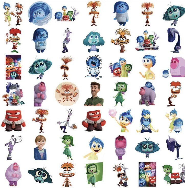 50 Inside Out Sticker for Kids Cartoon Movie Decal Gifts Waterproof Stickers5