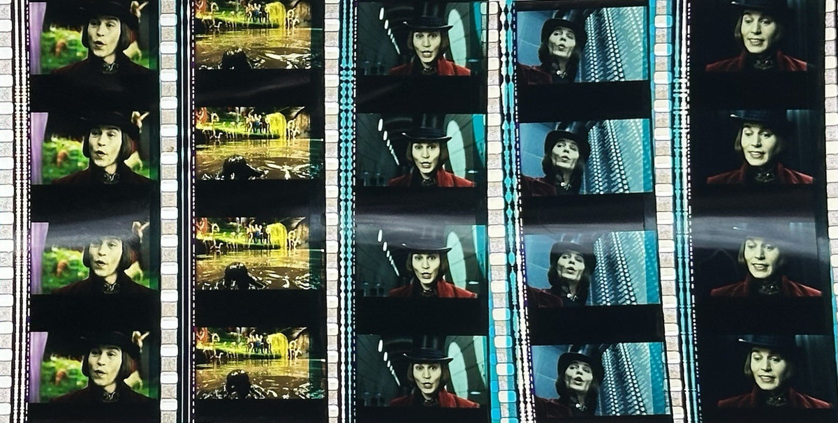 Charlie and Chocolate Factory Johnny Depp Tim Burton Movie 25x 35mm Film Cell1