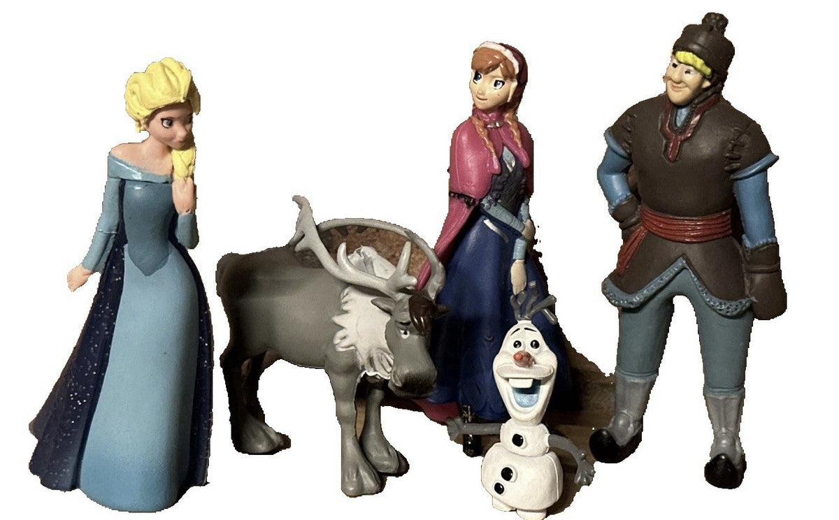 Frozen Princess Anna, Elsa, Kristoff, Sven & Olaf PVC Figure Set - 5 Pcs Gift0
